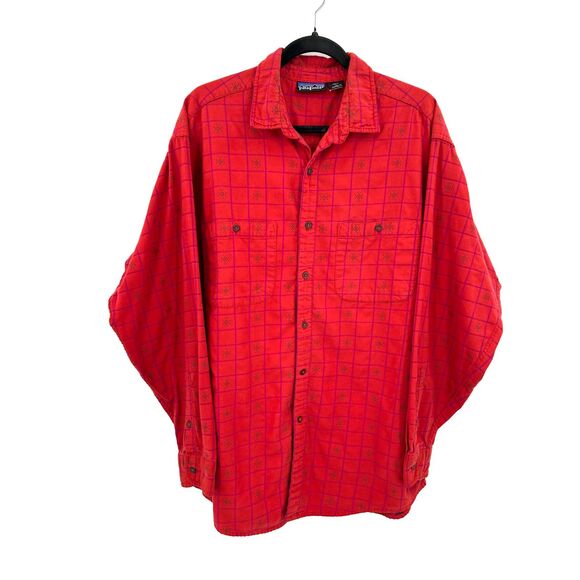 Patagonia Other - PATAGONIA Mens Red Plaid Design Broken In Long Sleeve Button Up Shirt Size Large